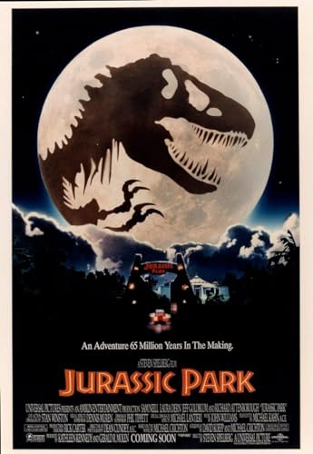 Jurassic Park Affiche de film vintage (1993) Décoration murale en métal 20,3 x 30,5 cm