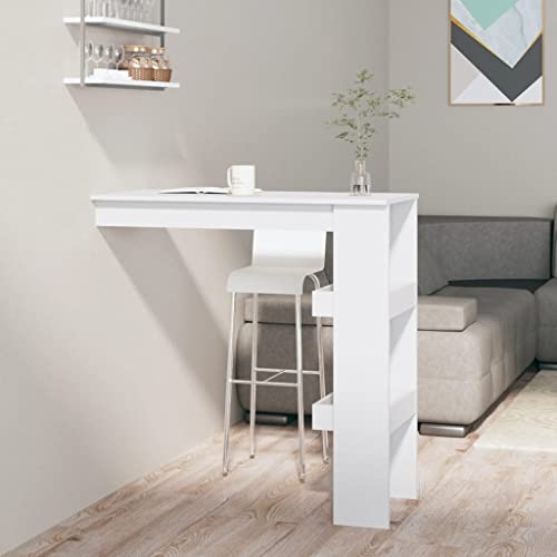 Table de bar murale en bois conçu solution gain de place salon - 2