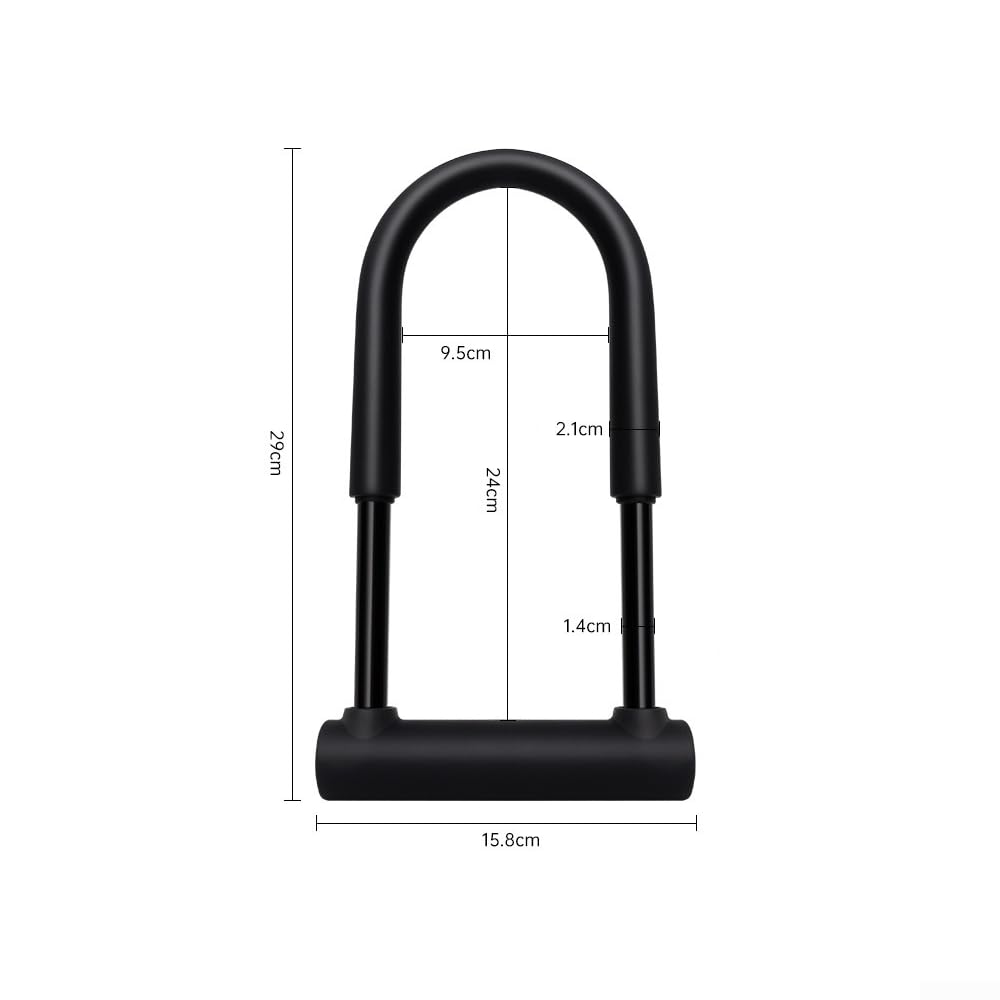 Candado en U para bicicleta, 23 cm de grosor, núcleo de aleación de acero