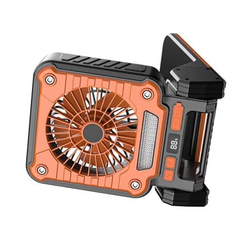 Ventilador solar portátil plegable con luz integrada y carga USB para camping