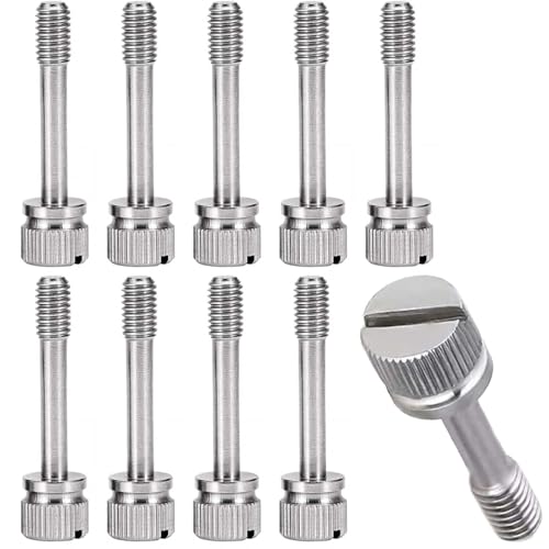 M2/M2.5/M3/M4/M5/M6/M8 Wing Nut, 304 Stainless Steel Knurled Wing Nut/screw, Slotted Finger-tight Lock Bolt 10PCS(M 6X14)