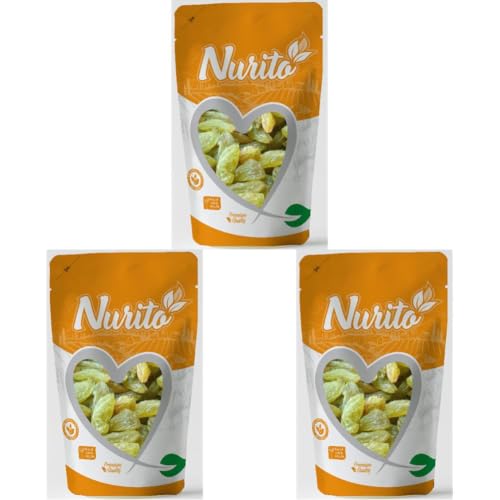 Image of Nurito Kishmish (Green Raisins) 1000 Grams (250gm X 4) - Hari Darakh | Green Raisns Nutrient-Rich Superfood for Energy |Hari Kishmish Rich Source of Potassium & Dietry Fiber - This seedless Kishmish is the Best Snack for Every Age Group | Kishmish | Delicious Snack