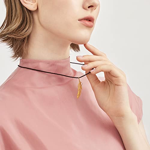 CHOW SANG SANG 999.9 24K Solid Gold Price-by-Weight Gold Feather with Pearl Necklace for Women and Men 93590Z 93591Z3