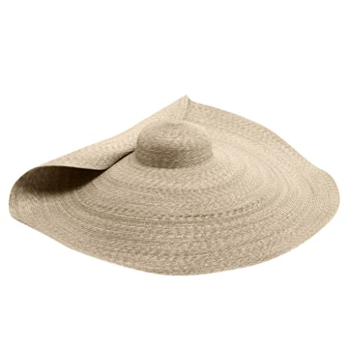 Grand chapeau de soleil pliable en paille pour vos vacances de plage