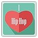 Produktbild I Love Hip-Hop Heart Music Hochwertigen Auto-Autoaufkleber 12 x 12 cm