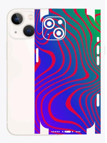 Image of AtOdds - Compatible for iPhone 13 Mini - Mobile Back Skin Sticker Wrap - Lamination - Rear Screen Guard Protector (Coverage - Back+Camera+Sides) (Design - Hydro Dip)