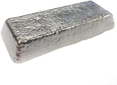 RotoMetals - Lingote de aleación R-92 de fundición 92% estaño, 8% antimonio, fabricado en Estados Unidos, Peltre Estaño peltre Estaño Antimony