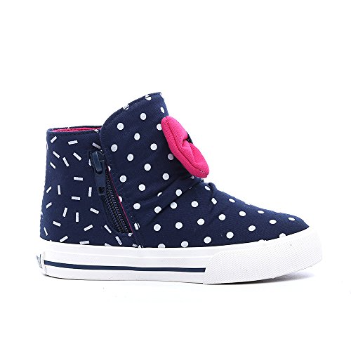 Alexis Leroy Girls' Bowknot High-Top Zipper Canvas Sneakers Dark Blue 29 M Eu / 11.5 M Us Little Kid #TOP3