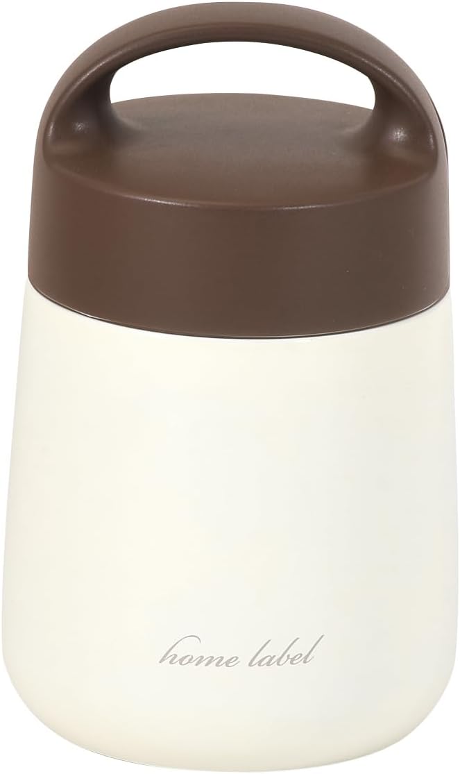 Pearl Metal DC-6058 Bento Box, Lunch Jar, Carry Lunch Jar, 1000, White, Home Label