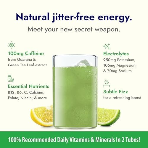 Image of Zipfizz Daily Energy Drink Powder, Limon, 20 Pack | 3-in-1 Sustained Energy, Rapid Hydration, and Essential Vitamins | Sugar-Free | Electrolyte Powder | Contains Vitamin B-12 & Antioxidants