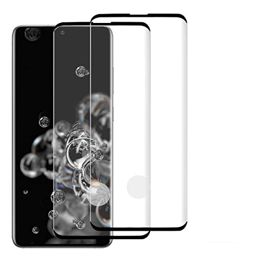 Galaxy S20 Plus Screen Protector, [2 Pack] 3D Full Edge Covered/ 9H Hardness/HD Screen/Support Fingerprint Unlock Tempered Glass Screen Protector for Samsung Galaxy 20 Plus/ S20+ New Jersey 