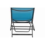 Siena Garden Liege Tropic, 194x60x98cm, Gestell: Aluminium, in anthrazit, Fläche: Ranotex-Gewebe in sky blue - 4