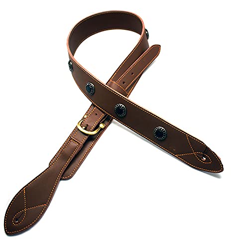 WGOEODI Sangle de Guitare en Cuir à bandoulière Large, Accessoires pour Instruments de Guitare, Marron - Les Beatles, Paul McCartney, John Lennon, RIngo Starr, George Harrison WGOEODI Sangle de Guitare en Cuir à bandoulière Large, Accessoires pour Instruments de Guitare, Marron