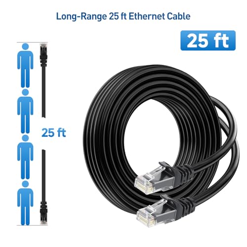 Cable Matters 160001BLK25 10Gbps Snagless Cat 6 Ethernet Cable 25 Ft thumb #2
