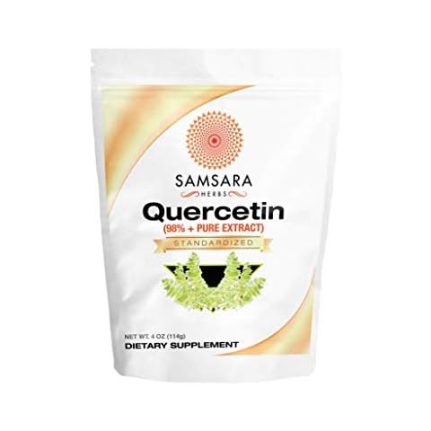 Samsara Herbs Quercetin 98%+ Pure Extract Powder (4oz/114g) - Equal to 228 x 500mg Capsules Cover