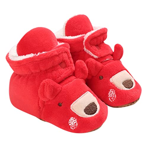 School Boots for Baby Christmas Cotton Boots Warm Cotton Shoes Soft Comfortable Infant Toddler Warming Home Shoes3