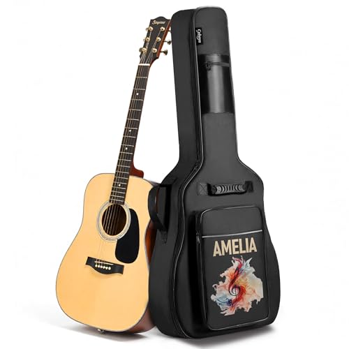 Personalized Guitar Gig Bag with Custom Name or Logo, Soft Guitar Case for Acoustic Guitar...