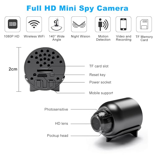 Mini caméra WiFi avec détection de mouvement et vision nocturne - 4