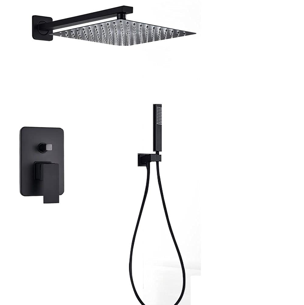 Robinet de douche mural noir mat style moderne pour une salle de bain chic
