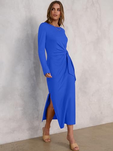 Image of ANRABESS Women's Fall Long Sleeve Casual Maxi Dress