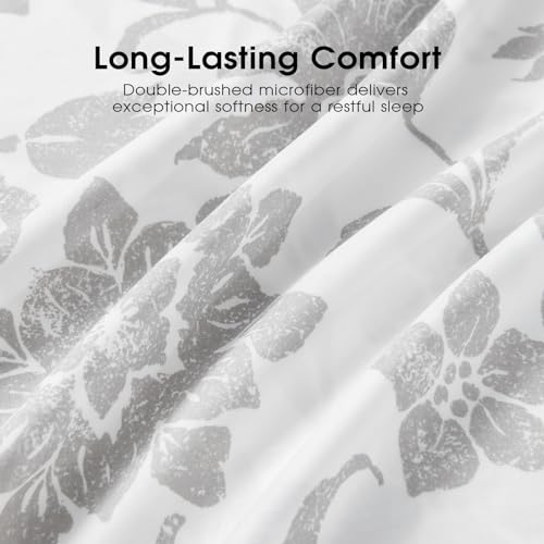Image of FreshCulture Floral Bed Sheets - Ultra Soft Queen Sheet Set - Brushed Microfiber Floral Sheets - Deep Pockets up to 16 inch - Easy Care - Hotel Luxury 4 Piece Flower Printed Sheets Queen, Clay Garden
