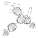 Broche à faire soi-même avec épingles : les chatons peuvent être remplis de vos photos, cabochons ou pâte époxy pour un style personnalisé