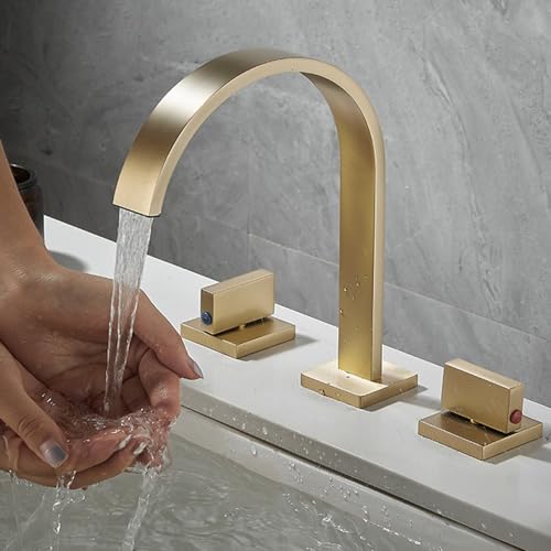 Robinet cascade pour lavabo double poignée pour un réglage précis de l'eau - 4