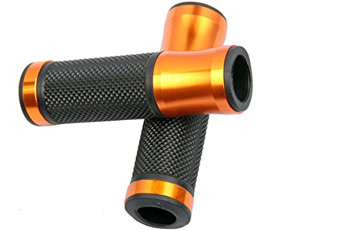 MotorToGo Orange Gold Motorcycle 7/8" 22mm Handlebar Grips Gel for 2015 Honda CBR1000RR SP Repsol Champion Special
