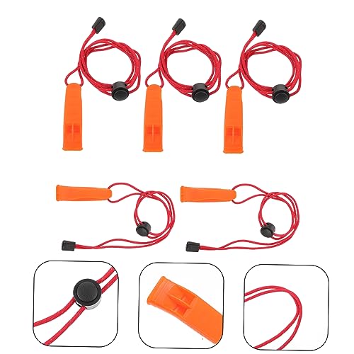 Set de 5 silbatos de árbitro de plástico portátiles miniatura 5