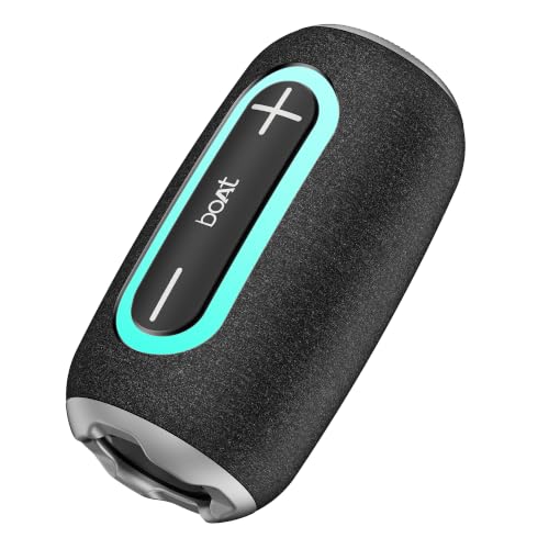 Image of boAt Stone 350 Plus, 12W Signature Sound, Up to 8Hrs of Playtime, Type-C Charging, TWS Mode, Built-in Mic, Voice Assistant & BT v6.0, Portable Bluetooth Speaker(Titanium Black)