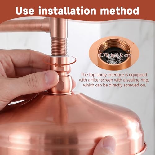 Arroseur rétro en cuivre pour salle de bain moderne - 8