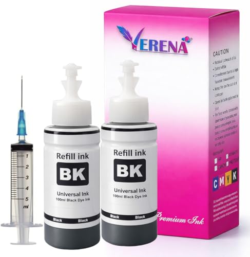 Image of VERENA Refill Ink kit Compatible for HP 45A Black Ink Cartridge Printer Cartridges (2BK+1syringe)