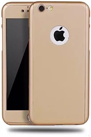 TTGF, iPhone 6 6s plus Case,PC Frame Slim Dual Layer Premium Case for iPhone 6 With 0.3mm Tempered Thinnest Ballistics Glass iPhone 6 plus Screen Protector -Golden