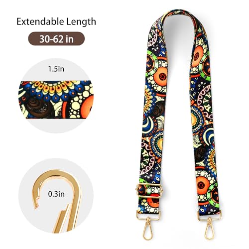 Image of Purse Straps Replacement Crossbody Straps for Purses,Wide Shoulder Strap for Bags Extender Guitar Straps for Handbags