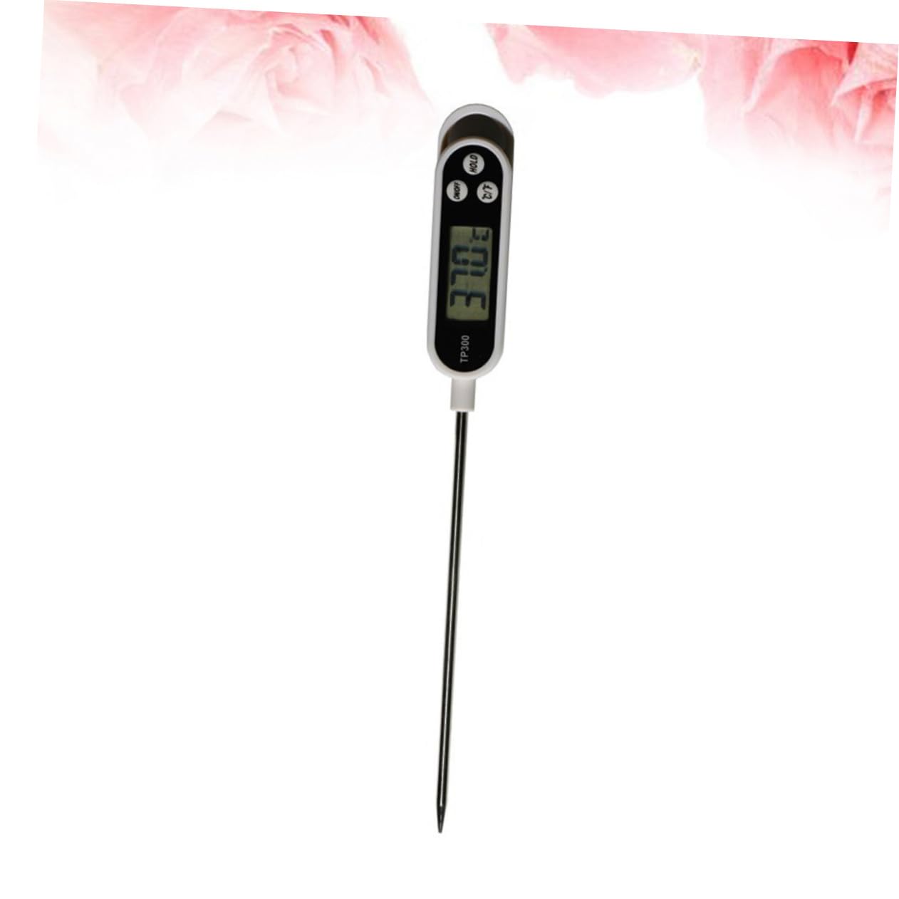 OKUMEYR 1pc Stainless Steel Food Thermometer for Coffee More High Precision Kitchen Gadget Battery Easy to Use for Home Restaurant Hotel Cooking