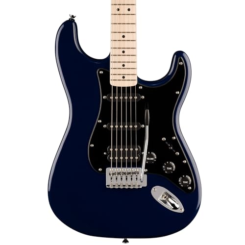 Image of Fender Squier Sonic Stratocaster HSS - Midnight Blue Bundle with Frontman 10G Amplifier, Instrument Cable, Tuner, Strap, Picks, and Austin Bazaar Instructional DVD