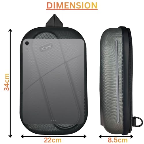 Image of Tukzer ABS Hard Shell Sling Bag Aliens Series 180Open Crossbody Side Shoulder Bag for Mens, Women, Office,Travel,Everyday Mini Backpack for iPad,Tablet,Smartphone,Charger,Headphone,HDD,Camera(01-GRY)