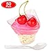 Produktbild Aitsite 50 Stück 3.5 OZ / 100ml Desserttassen mit 50 Stück Suppenlöffel,Einweg/Wiederverwendbar Dessertbecher Dessertschalen Kunststoff,Glasklare Fingerfood Plastikschalen für Buffets,Desserts,Partys