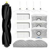 Kit di accessori di ricambio compatibili per Ecovacs Deebot T10 Plus Robot Aspirapolvere, 1 spazzola principale, 4 spazzole laterali, 3 filtri HEPA, 3 panni mop e 3 sacchetti