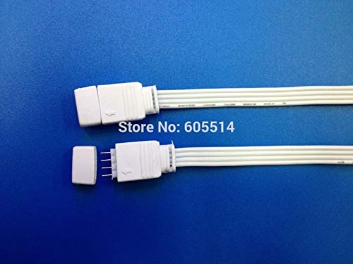 Gimax [Seven Neon]Free DHL shipping 100pcs white cover 15cm long 4PIN 10mm 5050 flexible LED RGB strip connector cable