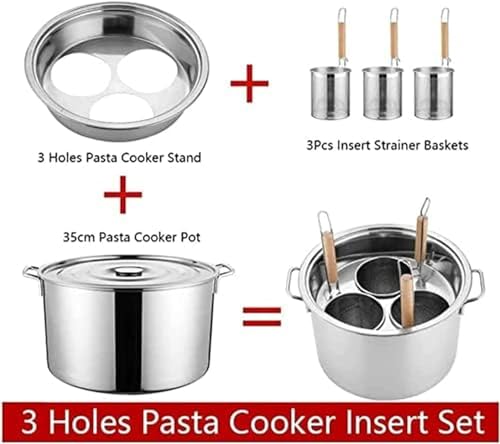 Panier de cuisson de pâtes multifonctionnel et nouilles avec passoire inox A - 5