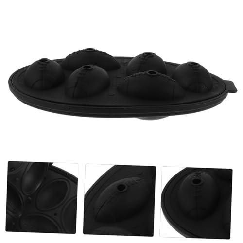 Molde para Hielo de Silicona Negro en Forma de Rugby miniatura 7