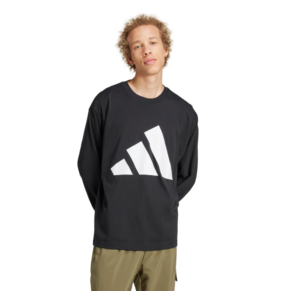 adidas Men's Essentials Big Logo Single Jersey Long Sleeve T-Shirt