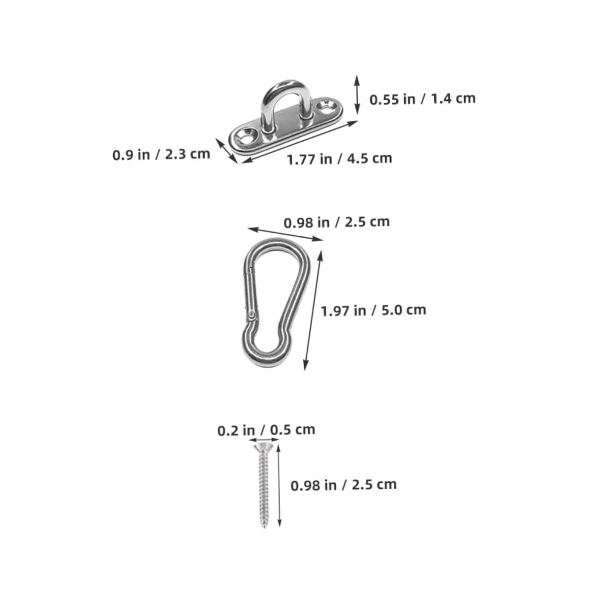 Unomor Stainless Steel Marine Application Hooks Pad Eye Plate for Boat and Wall Mount