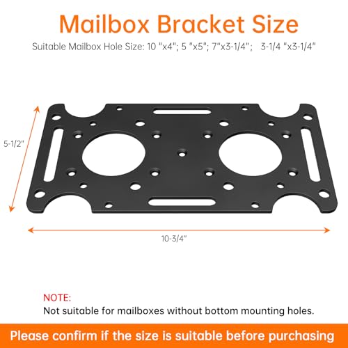 KOMOHOM Mailbox Mounting Bracket, Plate for Post Mount Mailboxes by KOMOHOM - Image 2