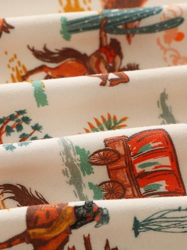 Joonberry Unisex Baby Bamboo Viscose Long Sleeve Romper, Cute Prints Zipper Footless Jumpsuit, Toddler One-Piece Outfits (Riding a Horse, 1-3M) — view 6