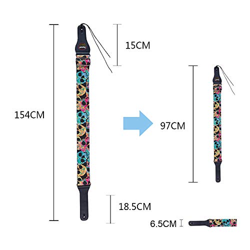 rayzm Sangle en Coton pour Guitare Acoustique/électrique ou Basse,6.5cm de Large pour les Adultes (Trop Grand pour les… - Les Beatles, Paul McCartney, John Lennon, RIngo Starr, George Harrison rayzm Sangle en Coton pour Guitare Acoustique/électrique ou Basse,6.5cm de Large pour les Adultes (Trop Grand pour les… – Image 3
