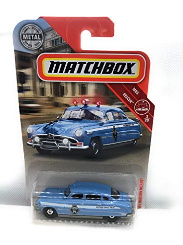 Matchbox 2019 MBX Rescue '51 Hudson Hornet Azul Gris miniatura 1