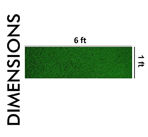 Image of Yellow Weaves High Density Artificial Rectangular Grass Carpet Mat For Balcony, Lawn, Door - (6 X 1 Feet), Green