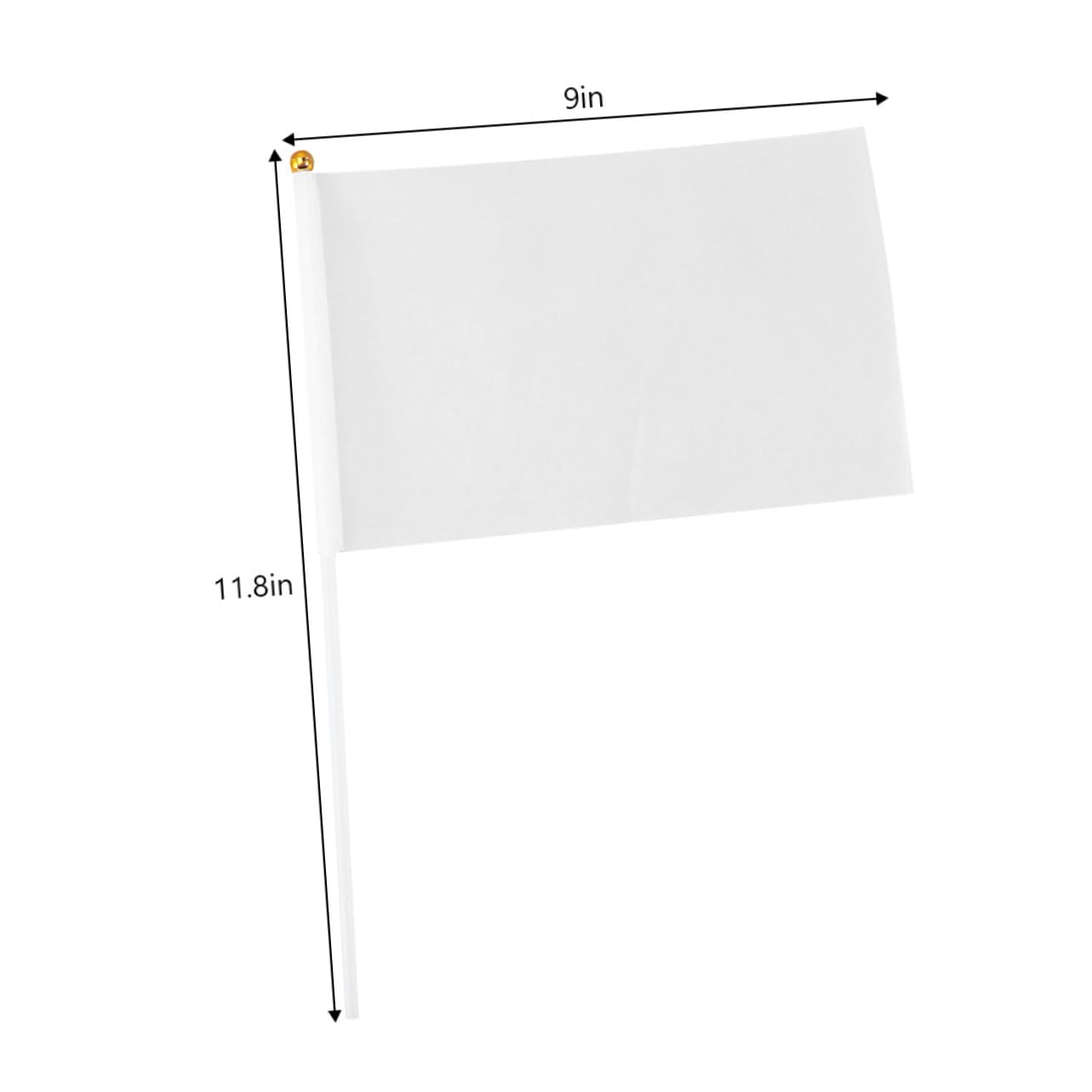 CIMAXIC Soccer Flags 25pcs White Hand Crank Flags Match Signal Flags for Referees Sports Activities